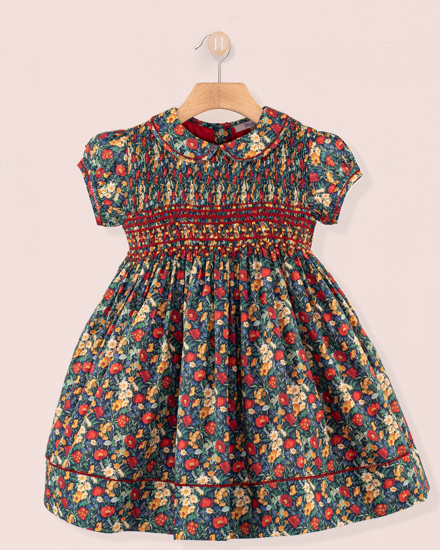 Emma Liberty Florence Forest Smocked Dress